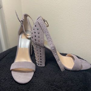 NEW Grey Suede Studded Dolce Vita Heels, Size 10